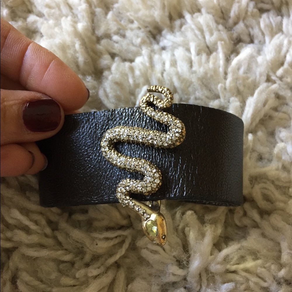 Lucky Brand snake leather cuff
