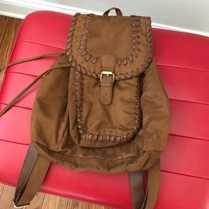 H&M Divided Brown Suede Backpack