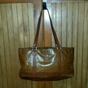 Croc Embossed Leather Tote from Falor