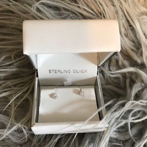 🆕 Sterling Silver Diamond Studs