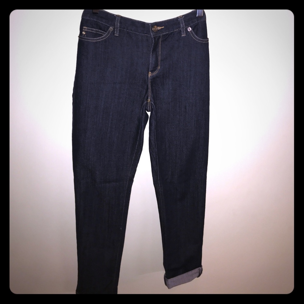 Michael Kor’s dark denim jeans