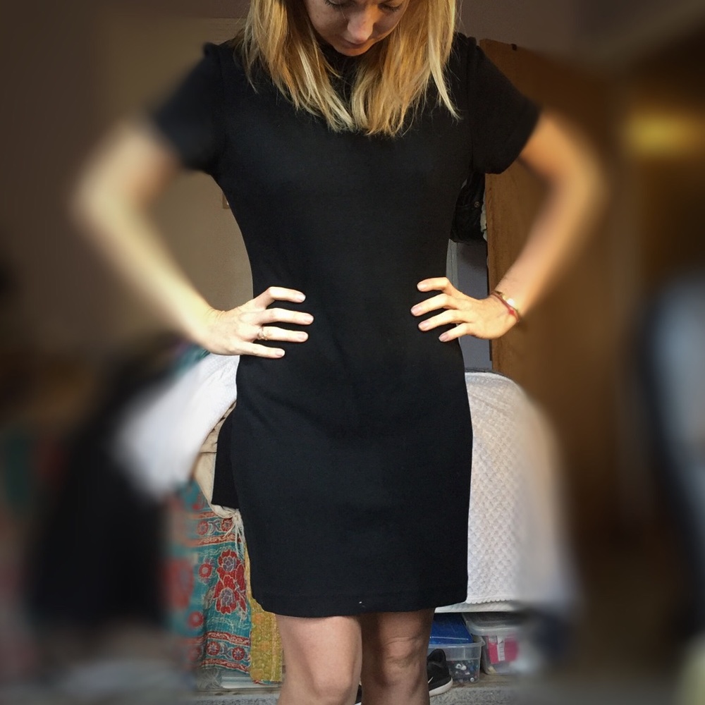 Ann Taylor vintage black cotton dress