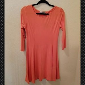 Orange 3/4 sleeve dress