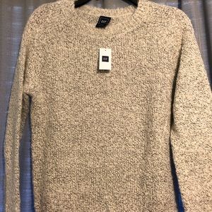 GAP heather gray short crew neck sweater