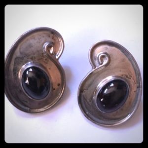 Sterling Silver .925 Large Stone earrings