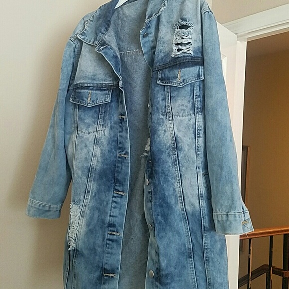 Oversized denim jacket - Picture 1 of 2
