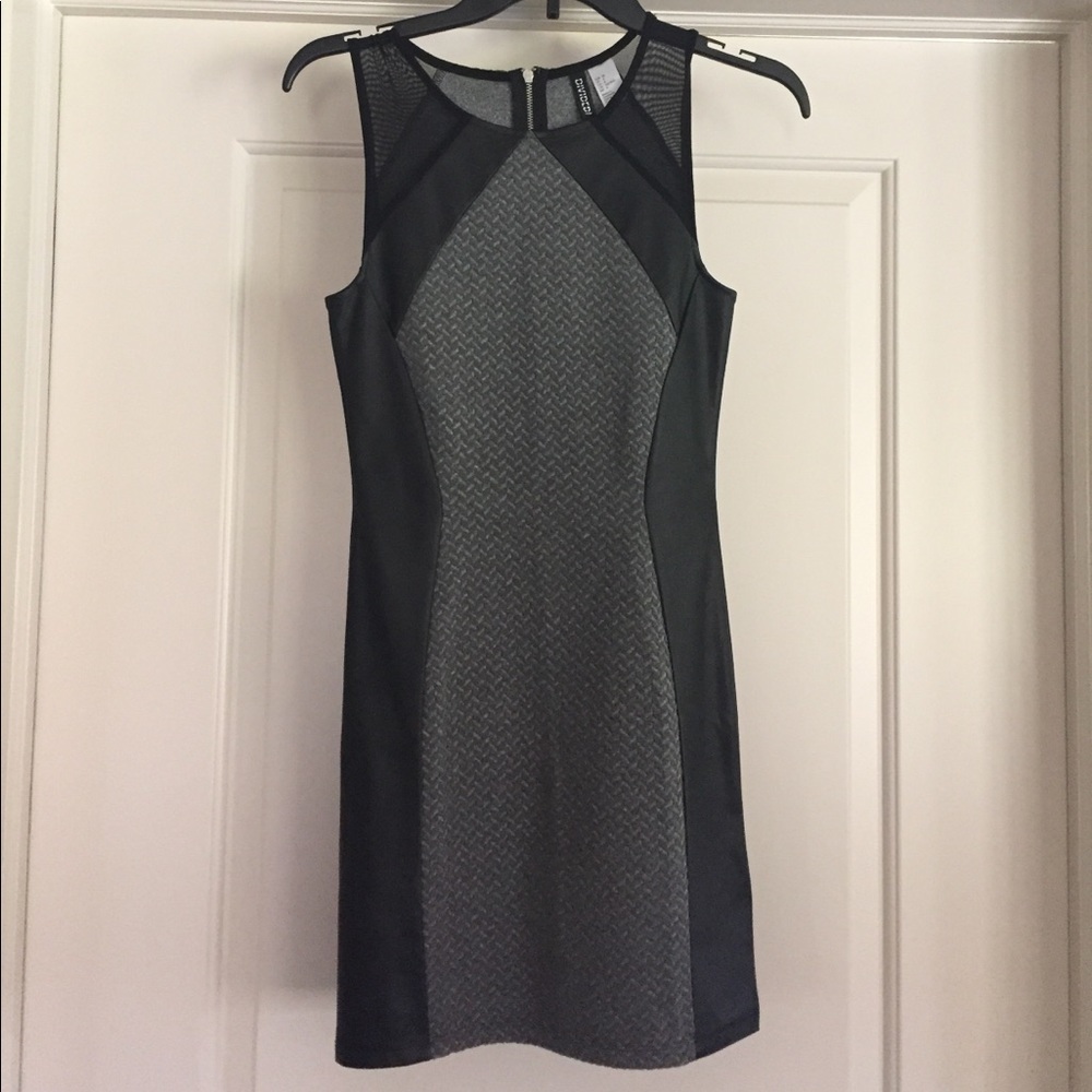 H& M Fitted Dress with Leather