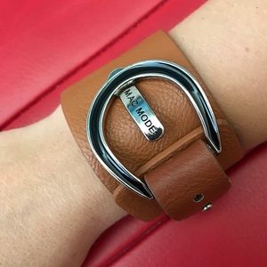 MAC Mode Brown Leather Bracelet
