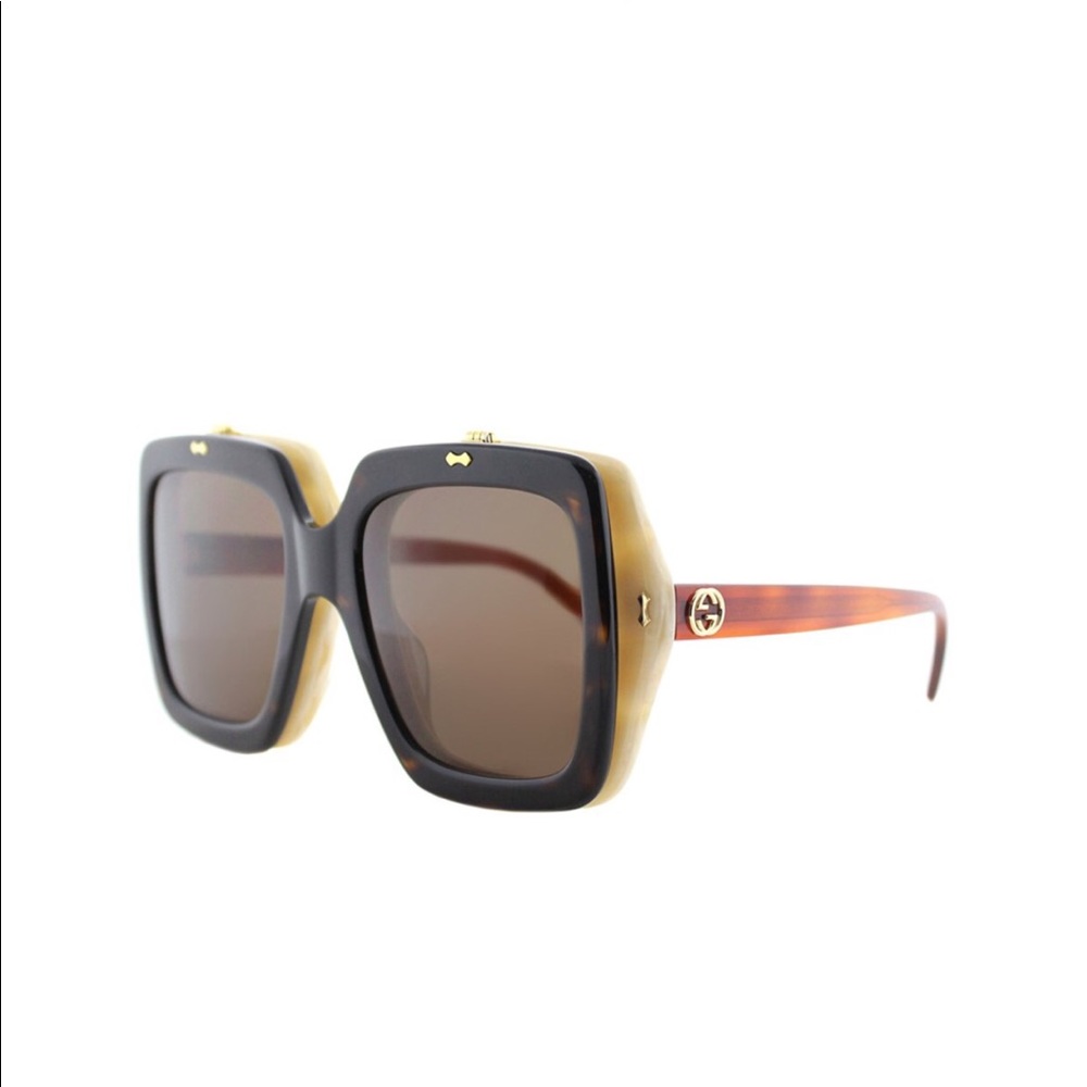 Gucci Havana Flip Glasses