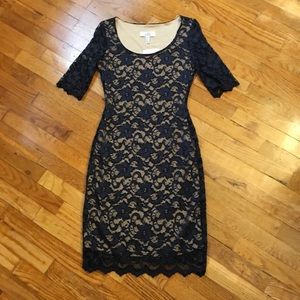 Navy Badgley Mischka Dress