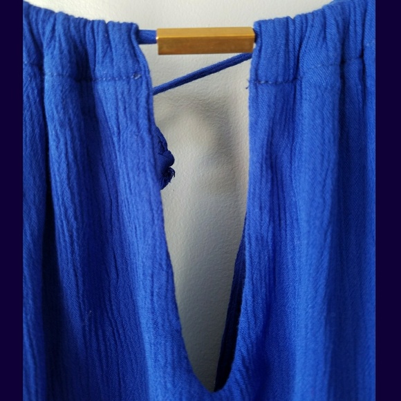 Like New Royal Blue Grecian Maxi Dress - Picture 5 of 7