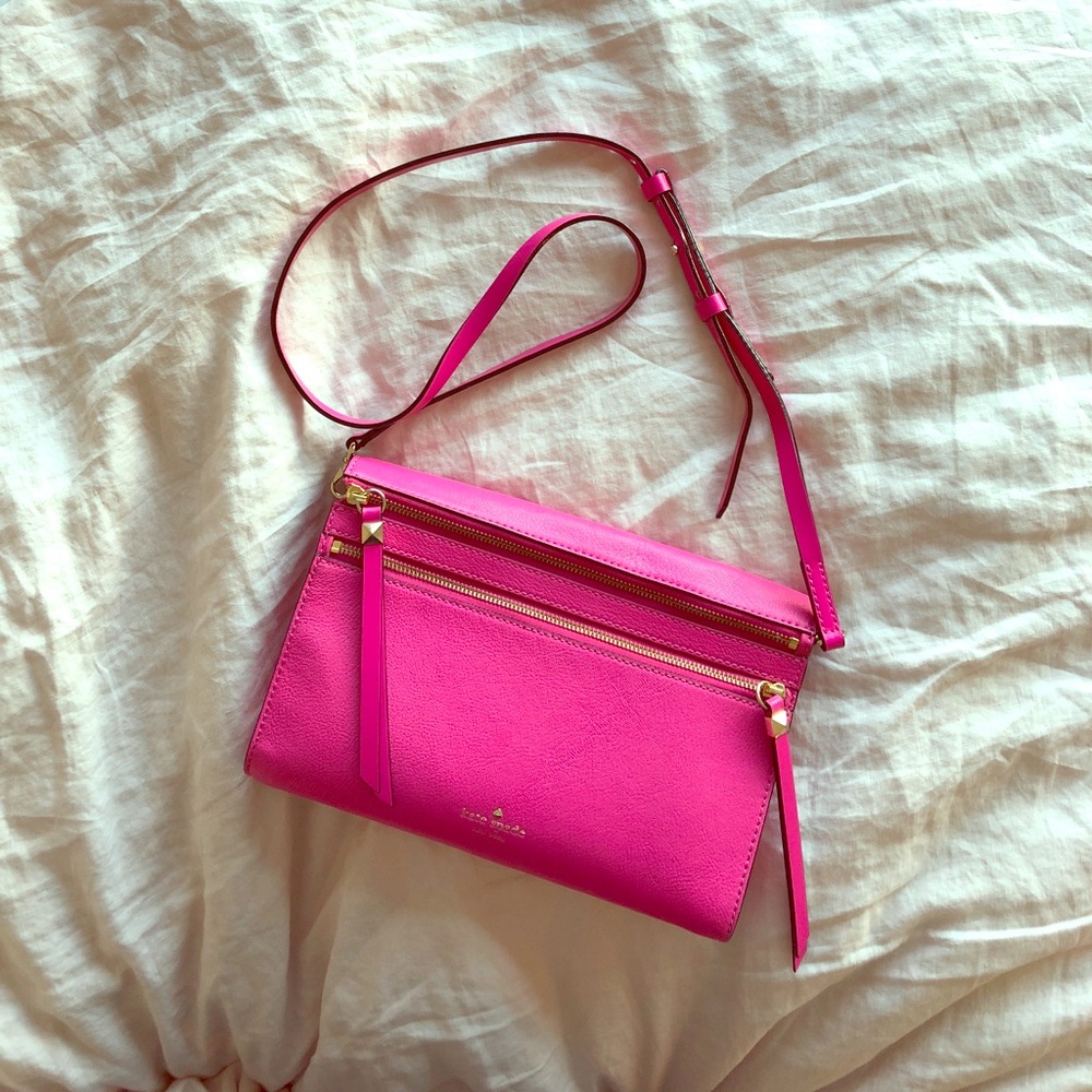 pink Kate Spade crossbody bag