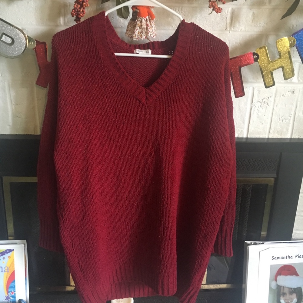 Red/Maroon Skylar + Jade Sweater