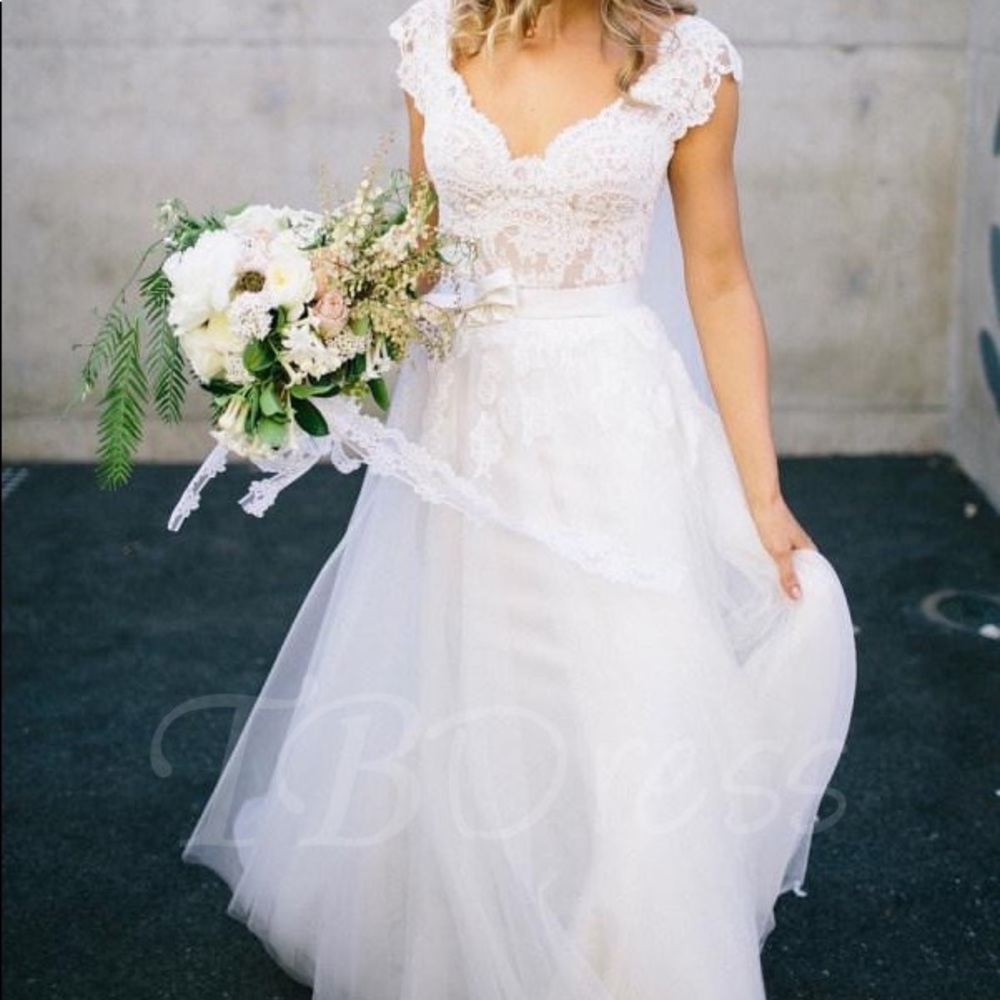Beautiful white wedding dress