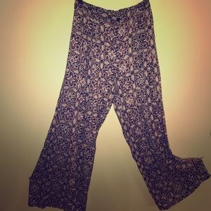 Wide leg boho pants