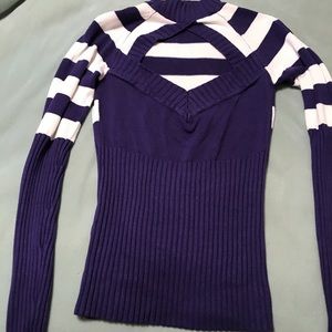 Purple Patty Boutik sweater with high open chest