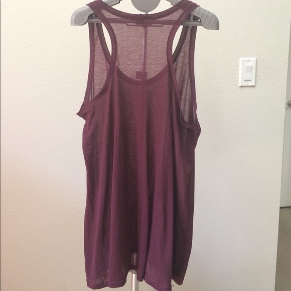 Aubergine Sheer Tanktop - Picture 2 of 4