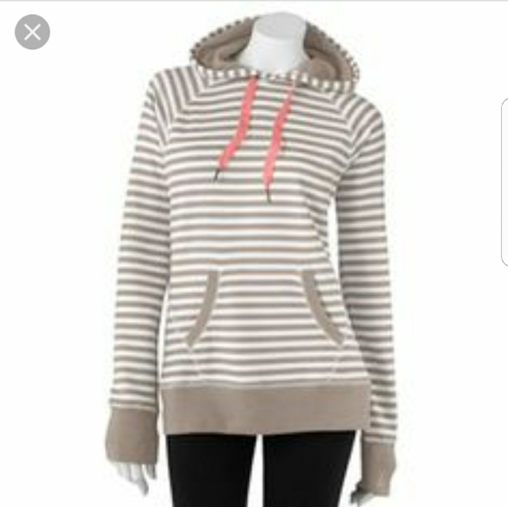 ** M Purple Striped Tek Gear Hoodie Used