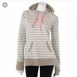 ** M Purple Striped Tek Gear Hoodie Used