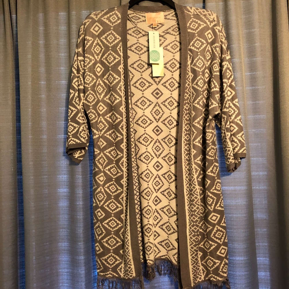 Open fringe cardigan