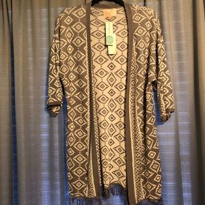 Open fringe cardigan