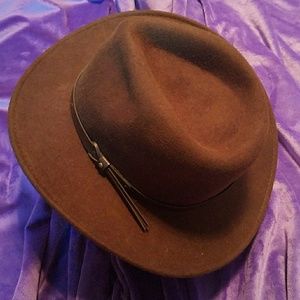 SCALA Classico Brown Felt Wool Outback Cowboy Hat