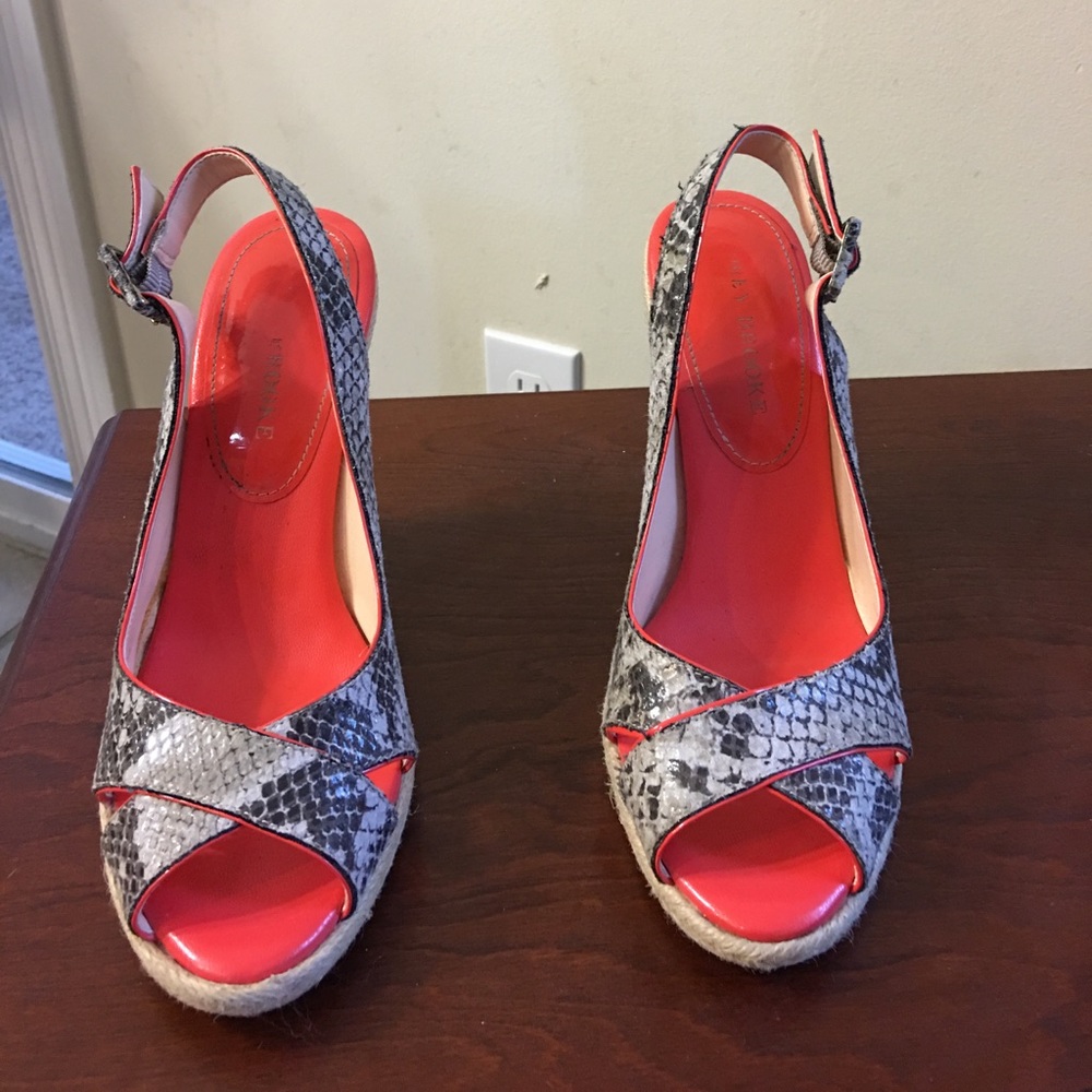 Audrey Brook snakeskin wedge