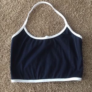 Navy blue crop top