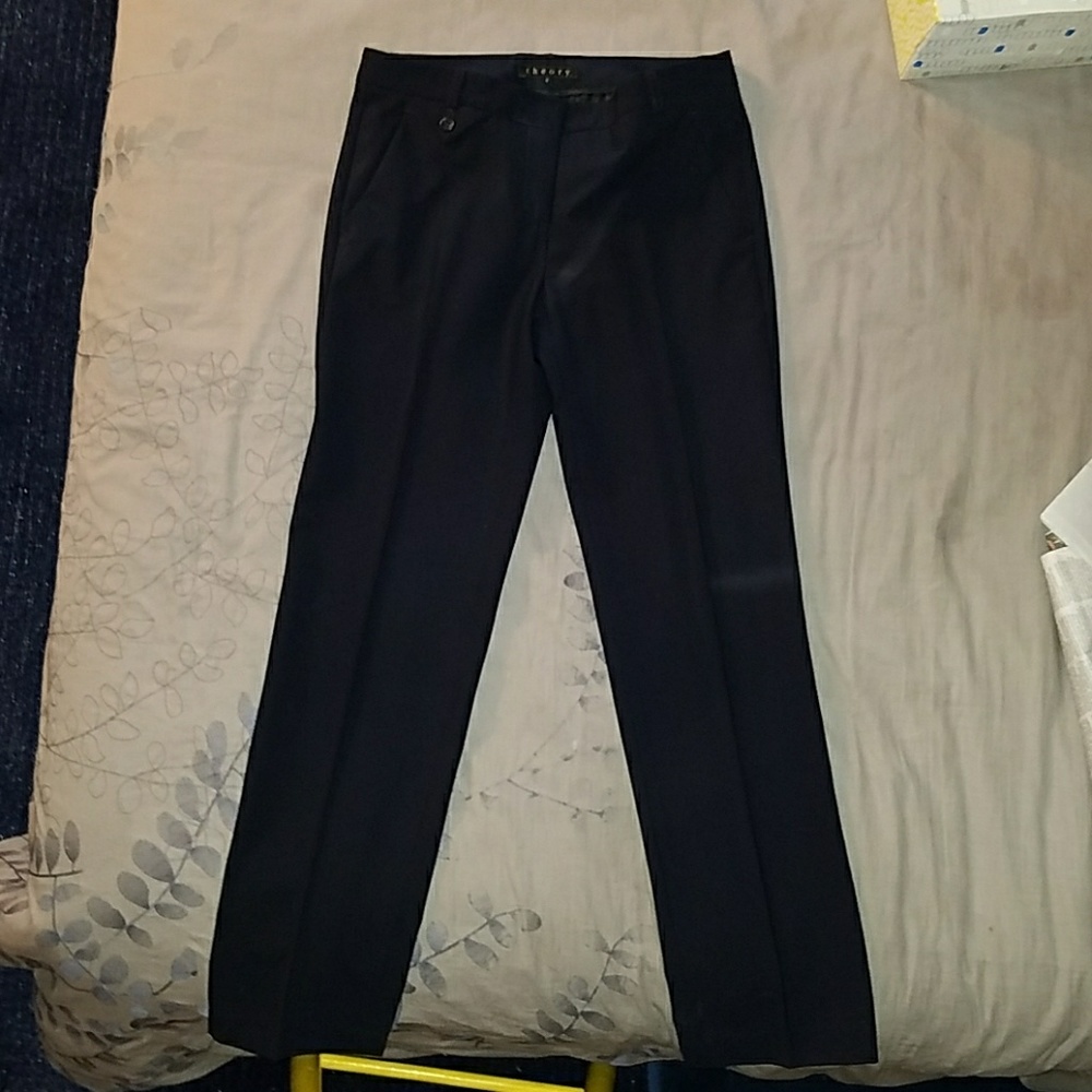 Navy blue wool trousers