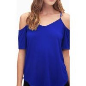 Splendid Rayon Jersey Cold Shoulder Top XS