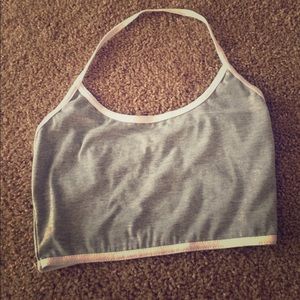 Gray crop top
