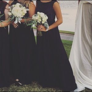 Navy blue formal dress w/ sequins ✨