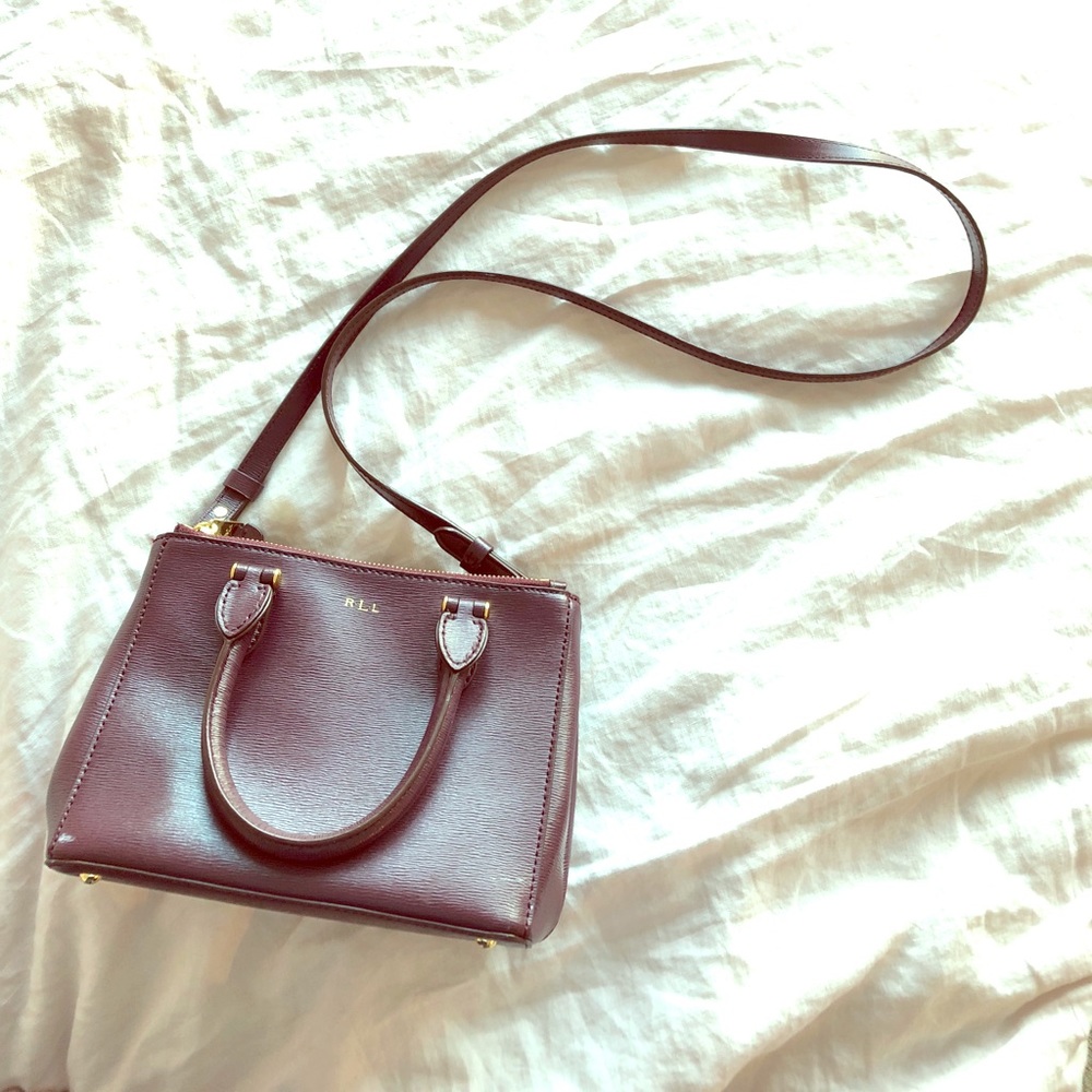 Burgundy Ralph Lauren Crossbody Bag