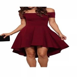 Size M off Shoulder Red swing dress!