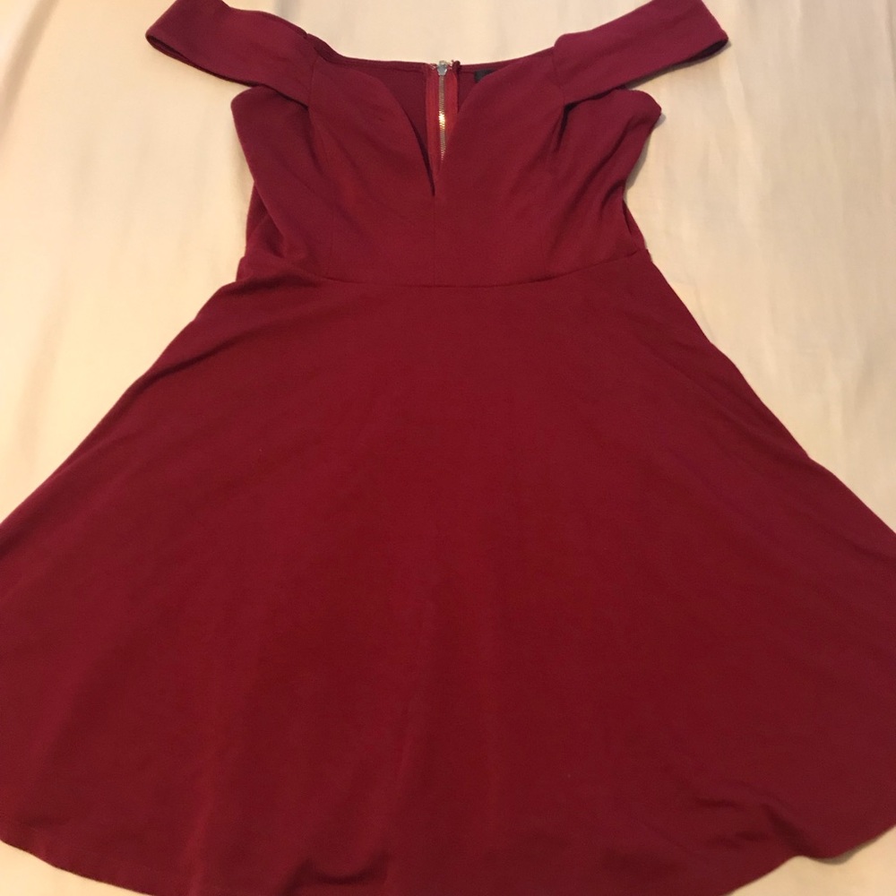 Papaya Red Semi-Formal Dress
