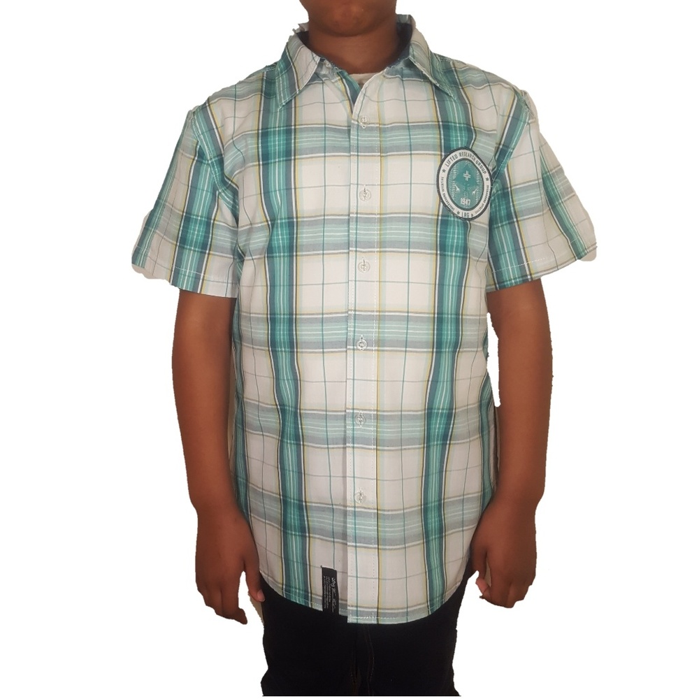 LRG Boys Dark Teal Button Up