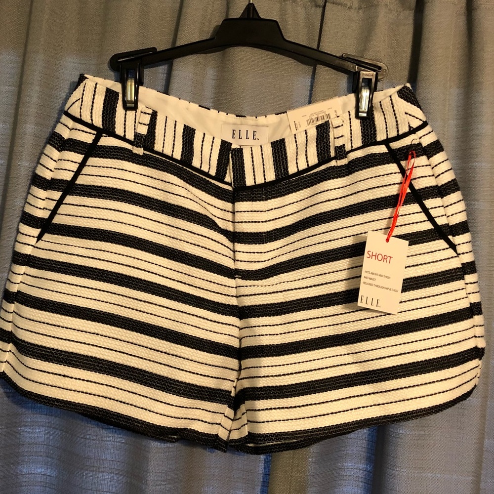 Basket stripe midwaist shorts NWT