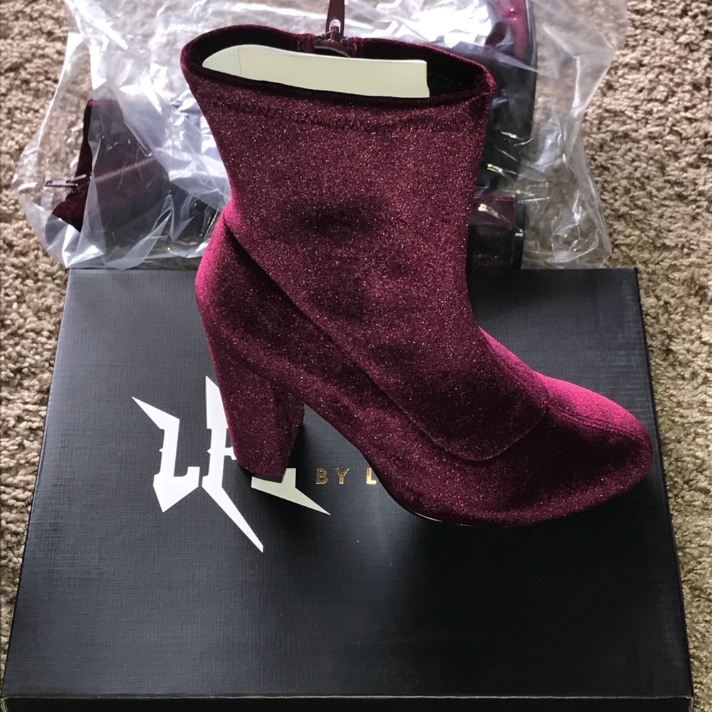 LFL maroon ankle boots