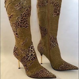 Women's size 10 Leopard Boots.