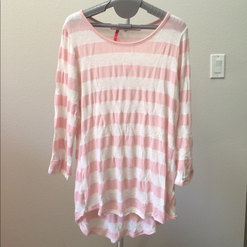 Pink & White Pullover Sweater