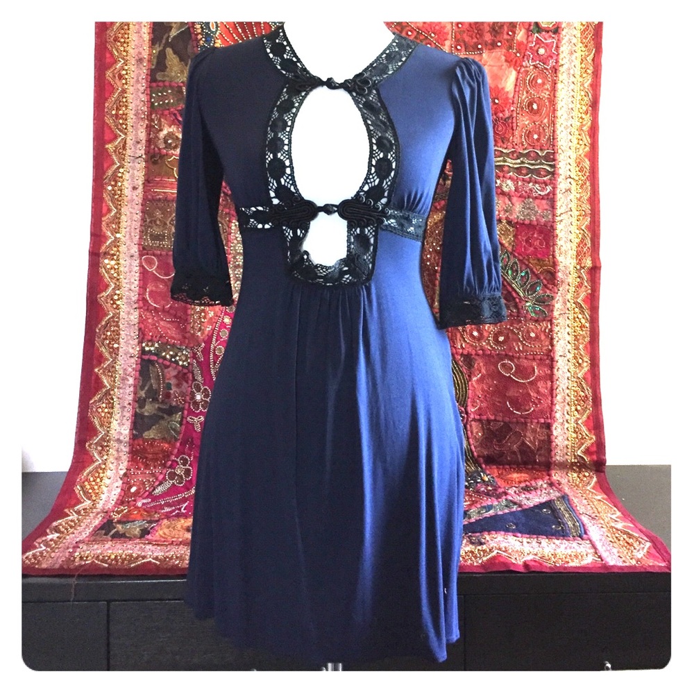 Ingwa Melero navy mini Tosca dress