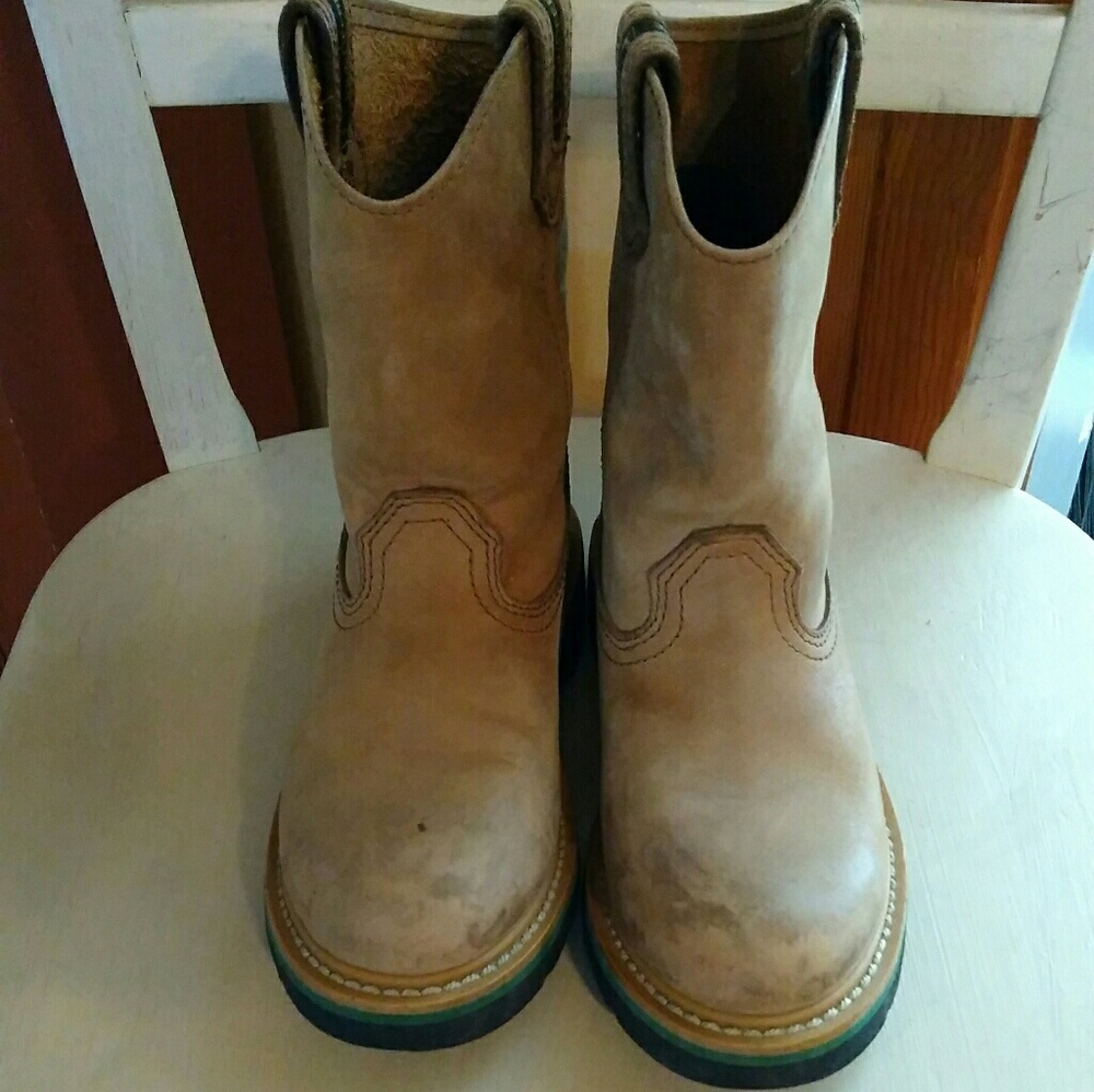 Kids John Deere leather boots