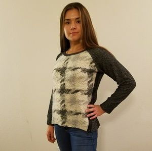 Textured side-zip knit