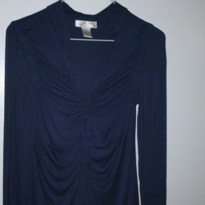 Navy blue KENAR long sleeve shirt