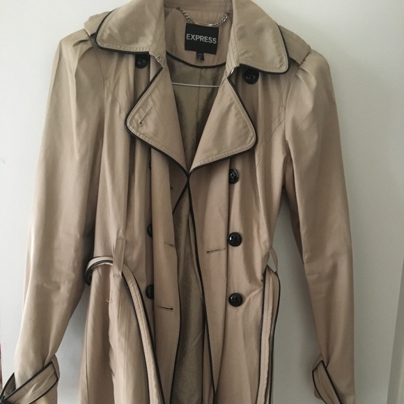 express double breasted trench coat