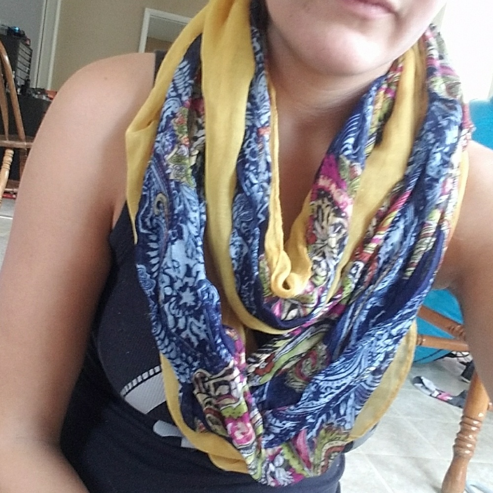 Layered  infinity scarves