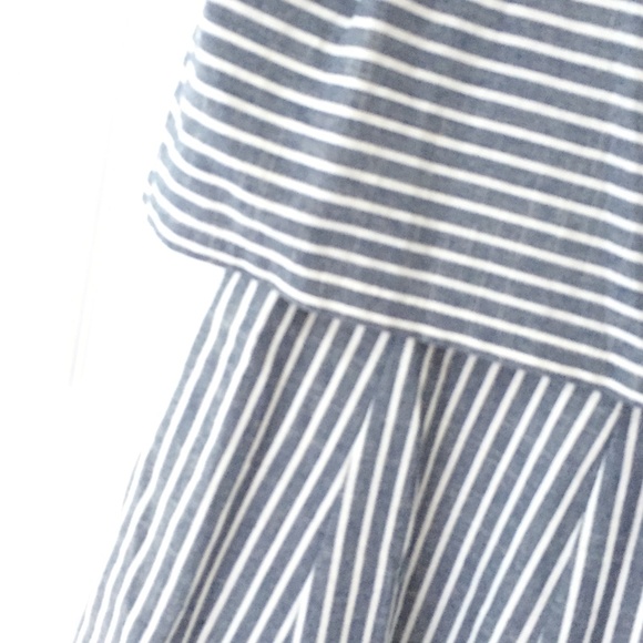 Womens grey and white striped dress - Picture 3 of 4
