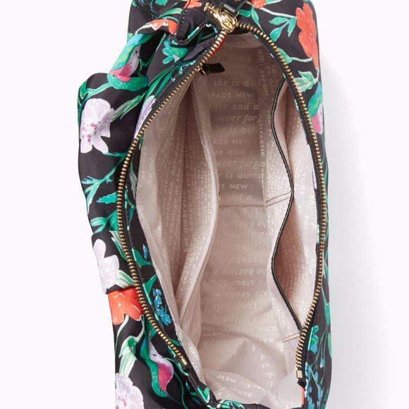 NEW Kate Spade Floral Bird Garden Pattern Hobo Bag - Picture 6 of 8