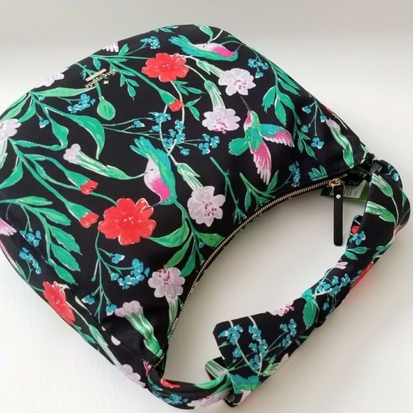 NEW Kate Spade Floral Bird Garden Pattern Hobo Bag - Picture 2 of 8