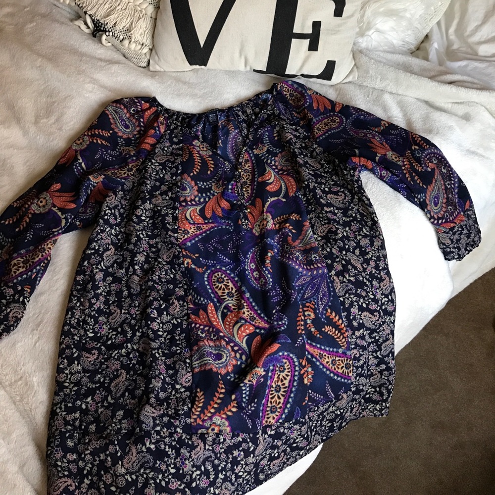 Chaps V-neck Pattern Tunic - Picture 5 of 8